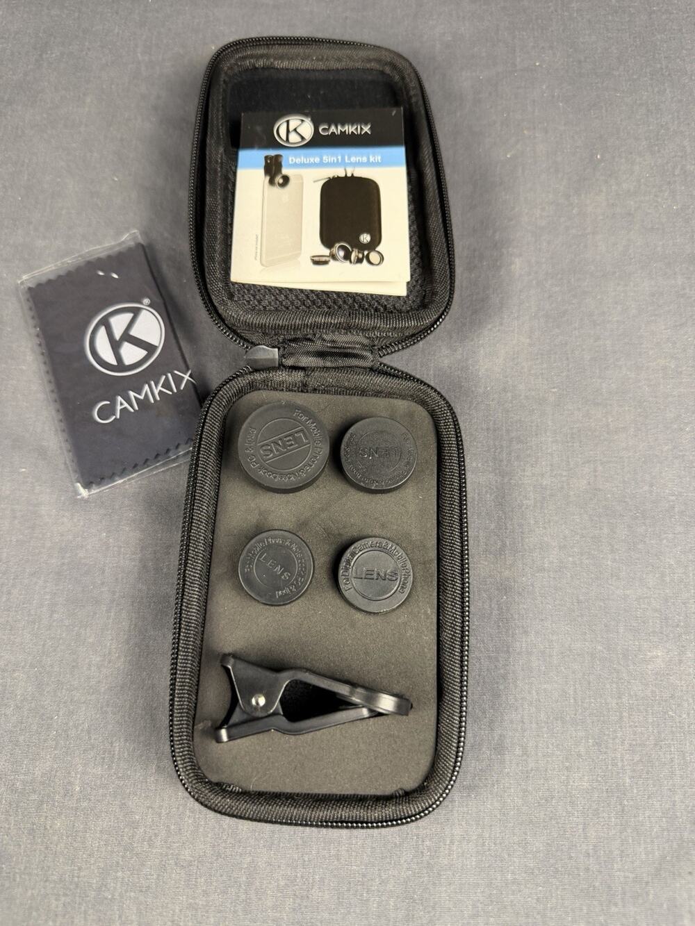 CamKix, 5 in 1 Phone Camera Lens Kit Wide Angle Fisheye for iPhone & Android